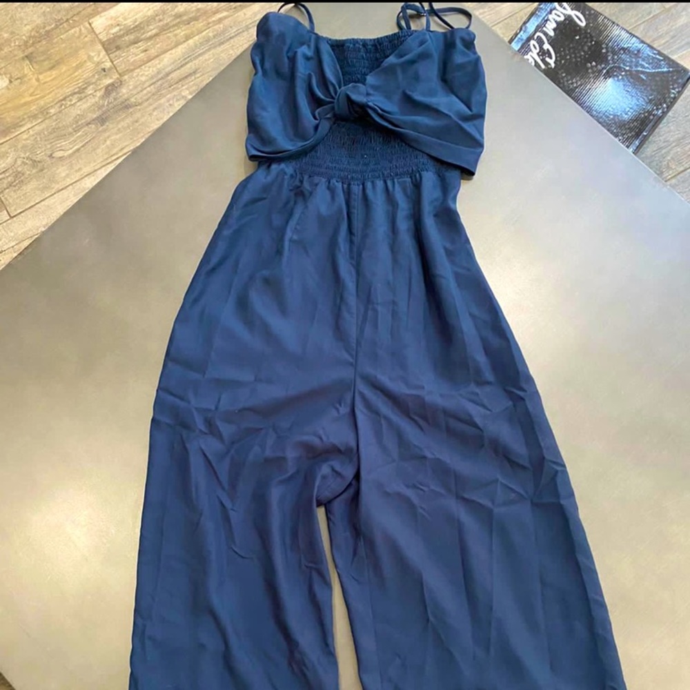 Navy Bow Tie Romper Dillards